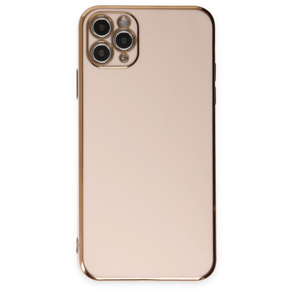  iPhone 11 Pro Max Kılıf Volet Silikon - Pembe