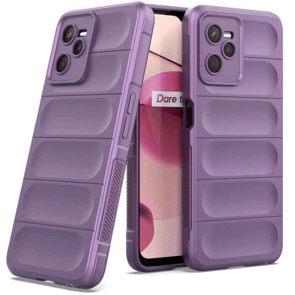 Realme C35 Kılıf Optimum Silikon - Mor  Realme C35 Kılıf Optimum Silikon - Mor