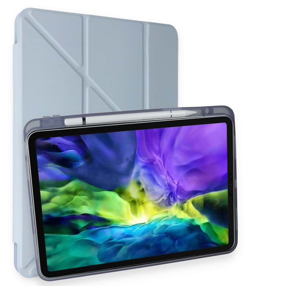  iPad Air 4 10.9 Kılıf Kalemlikli Mars Tablet Kılıfı - Mavi