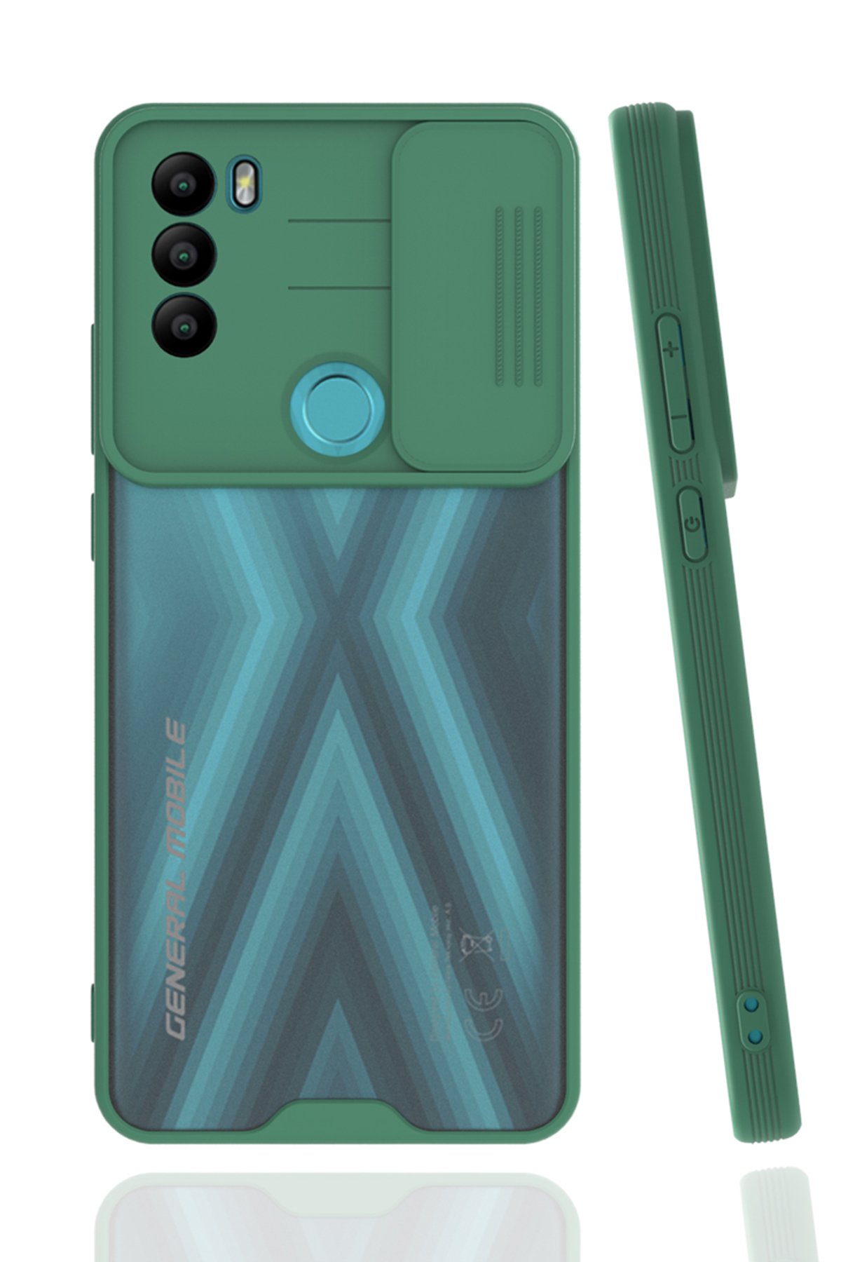  General Mobile GM 21 Plus Kılıf Platin Kamera Koruma Silikon - Yeşil