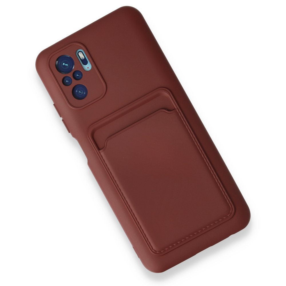 Redmi Note 10 Kılıf Kelvin Kartvizitli Silikon - Bordo