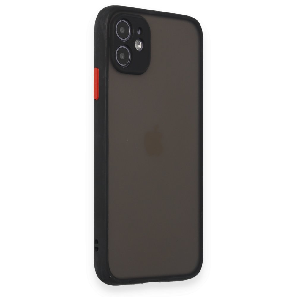  iPhone 11 Kılıf Montreal Silikon Kapak - Siyah