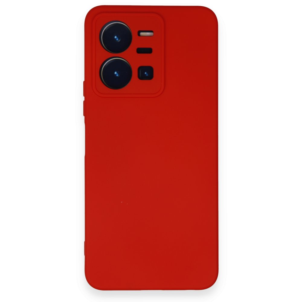 Vivo Y22S Kılıf Nano içi Kadife Silikon - Kırmızı Vivo Y22S Kılıf Nano içi Kadife Silikon - Kırmızı