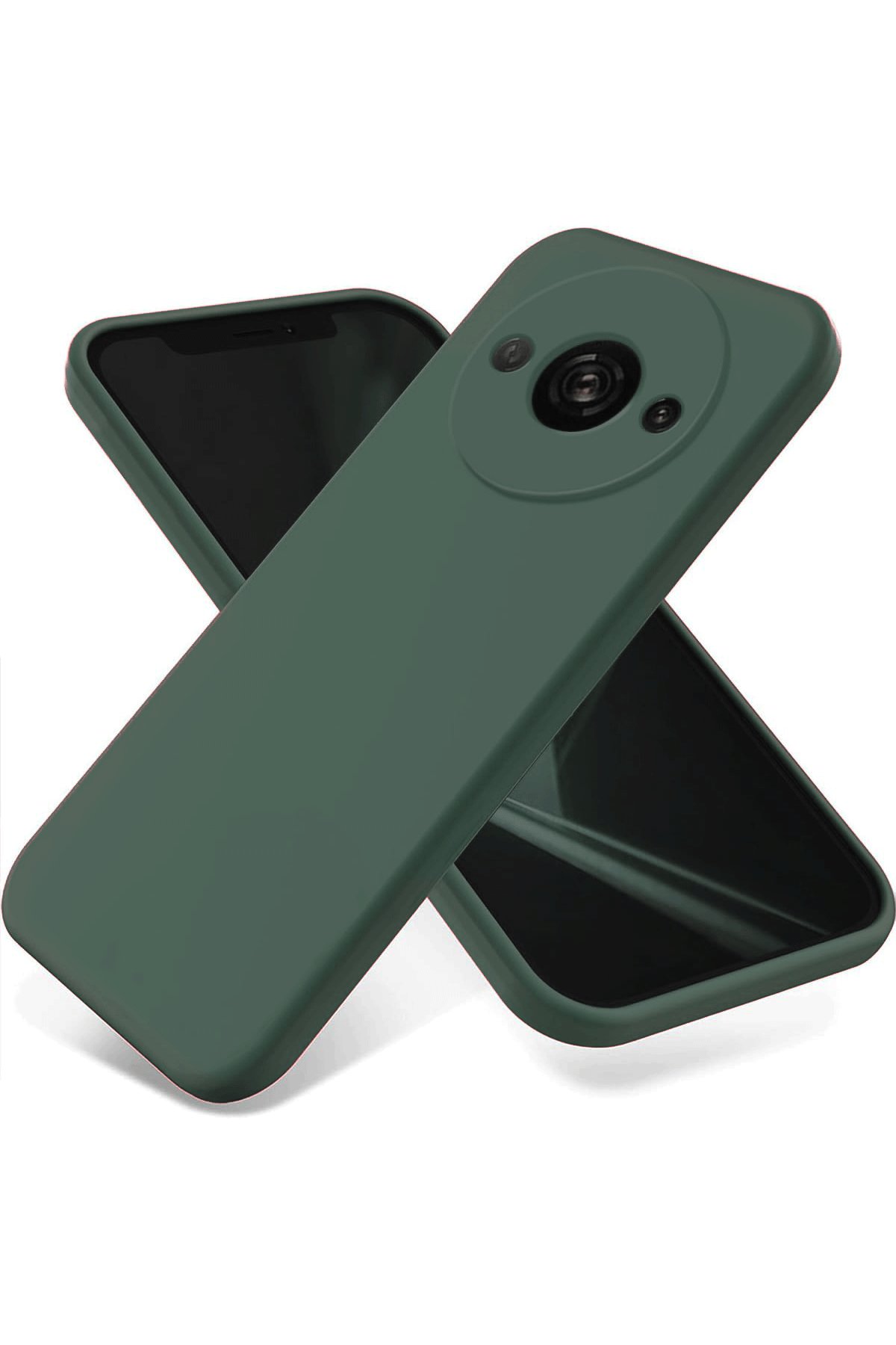 Redmi A3 4G Kılıf First Silikon - Koyu Yeşil