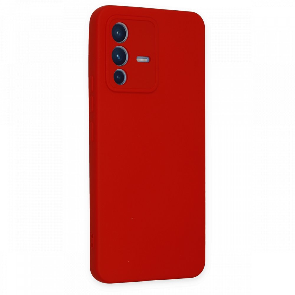 Vivo V23 5G Kılıf Nano içi Kadife Silikon - Kırmızı Vivo V23 5G Kılıf Nano içi Kadife Silikon - Kırmızı