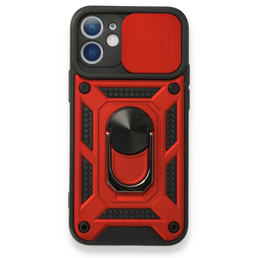 iPhone 11 Kılıf Pars Lens Yüzüklü Silikon - Kırmızı iPhone 11 Kılıf Pars Lens Yüzüklü Silikon - Kırmızı