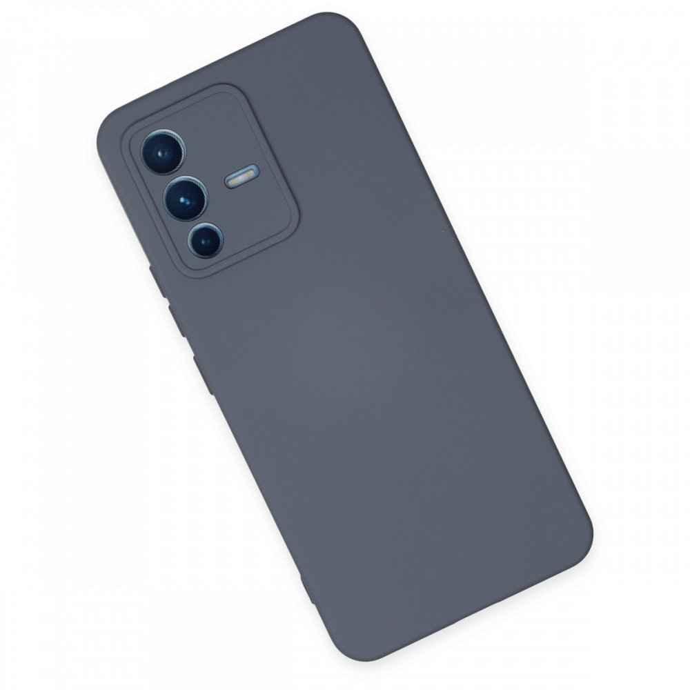 Vivo V23 5G Kılıf Nano içi Kadife Silikon - Gri Vivo V23 5G Kılıf Nano içi Kadife Silikon - Gri