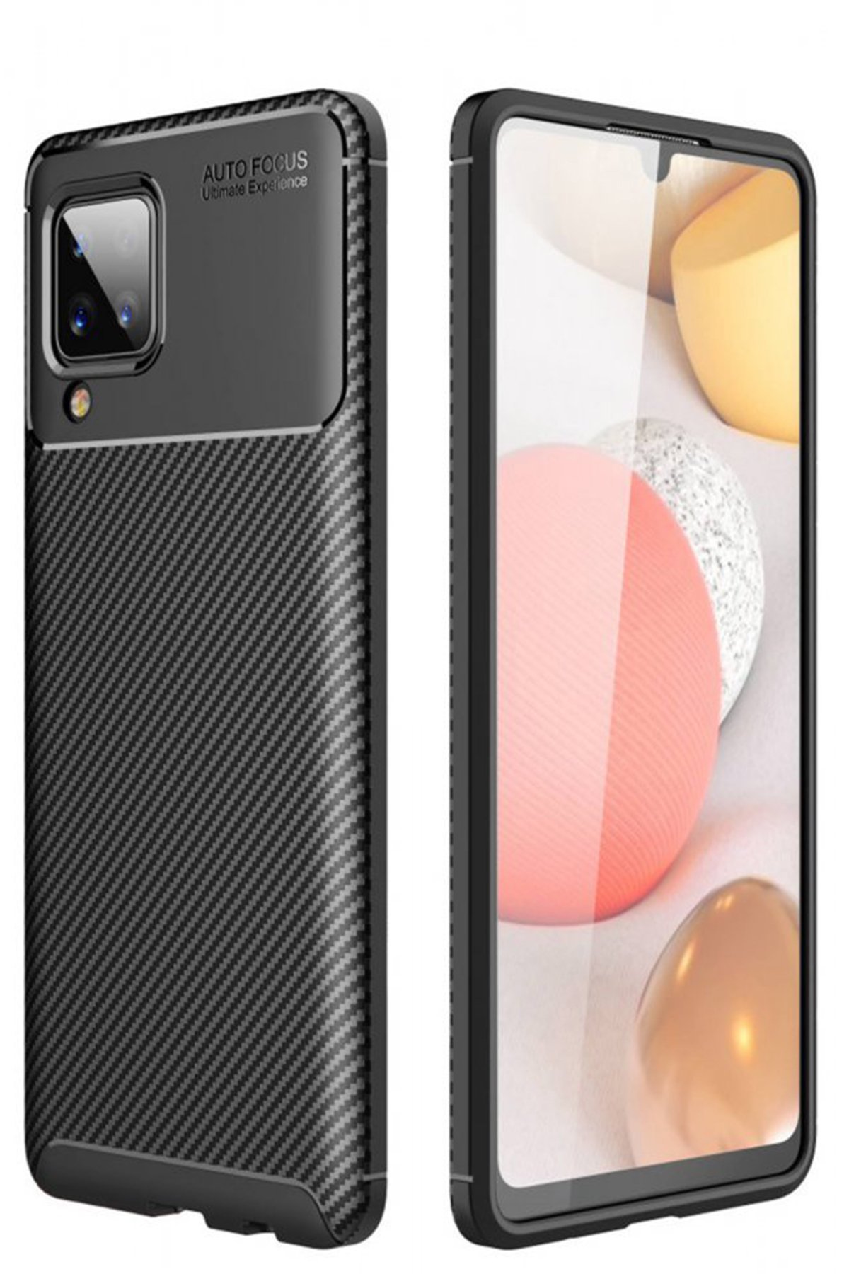  Samsung Galaxy M33 Kılıf Auto Focus Karbon Kapak - Siyah