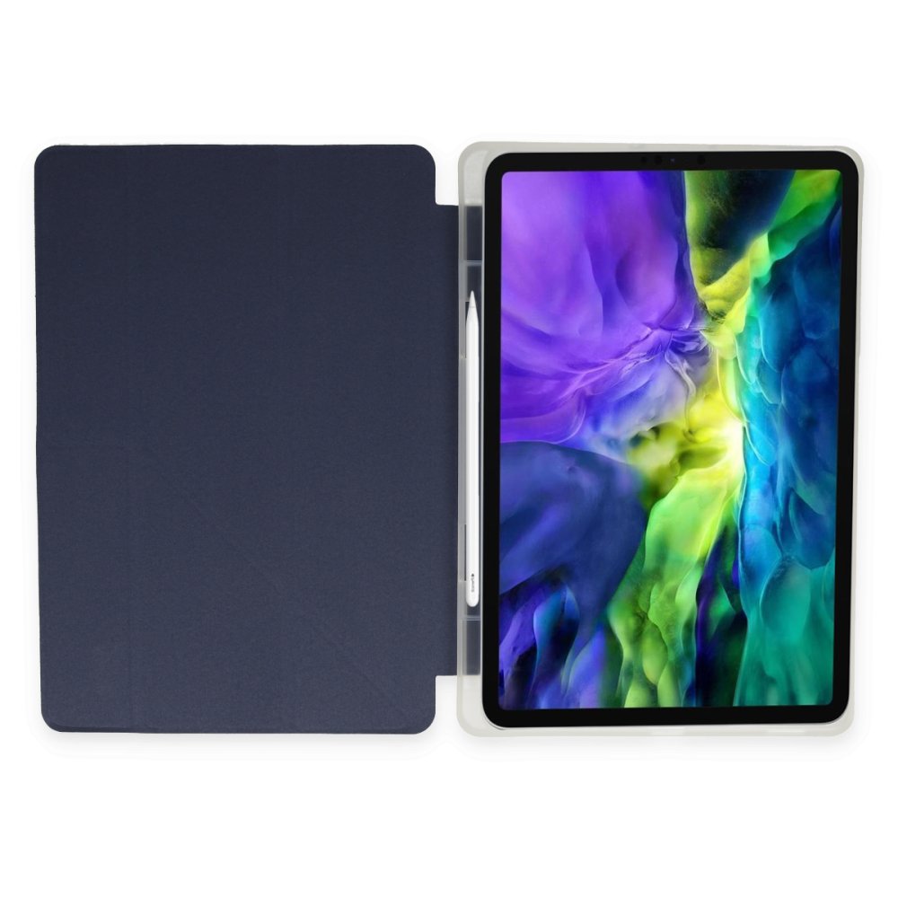 iPad Pro 11 (2018) Kılıf Kalemlikli Hugo Tablet Kılıfı - Lacivert iPad Pro 11 (2018) Kılıf Kalemlikli Hugo Tablet Kılıfı - Lacivert