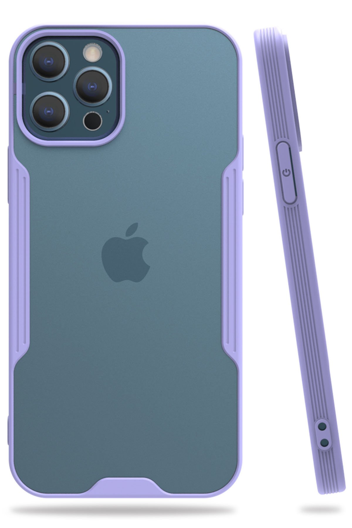  iPhone 12 Pro Kılıf Platin Silikon - Lila