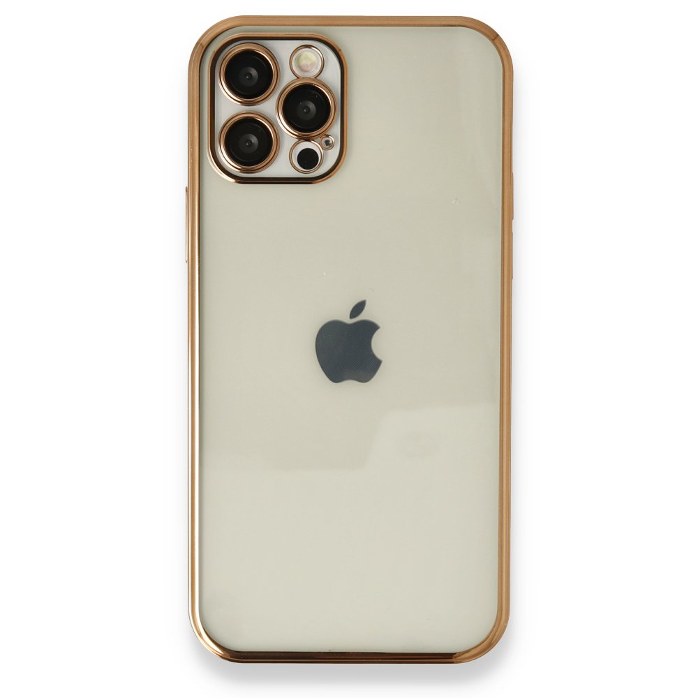  iPhone 12 Pro Max Kılıf Razer Lensli Silikon - Gold