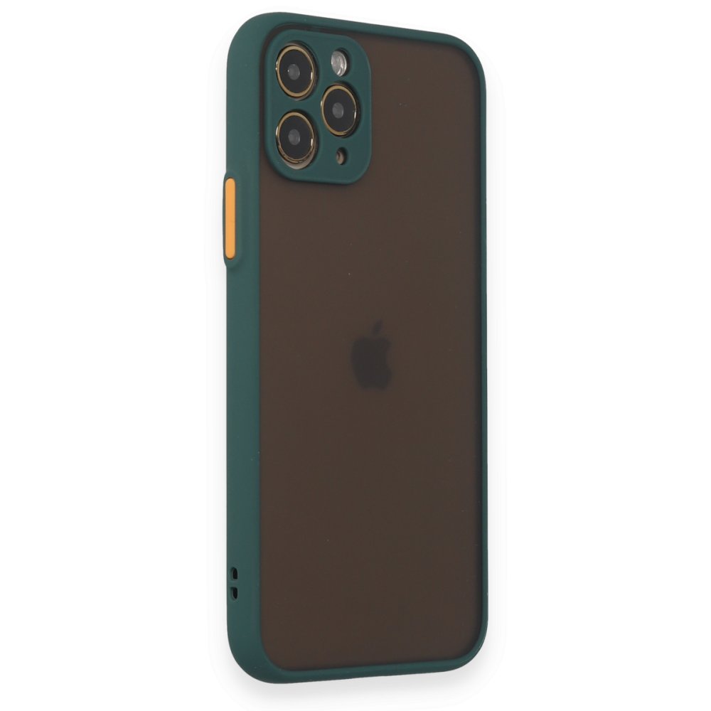  iPhone 11 Pro Kılıf Montreal Silikon Kapak - Yeşil
