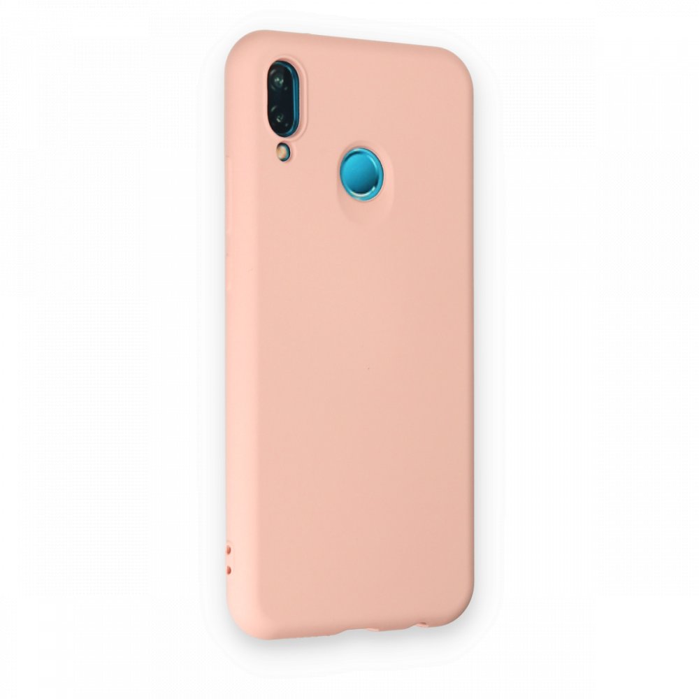 Huawei P20 Lite Kılıf Nano içi Kadife Silikon - Pudra Huawei P20 Lite Kılıf Nano içi Kadife Silikon - Pudra