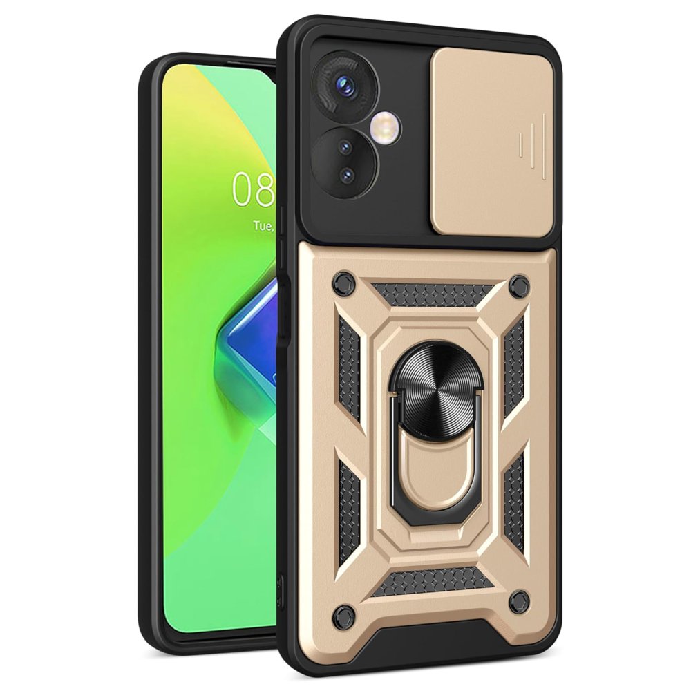 İnfinix Hot 30 4G Kılıf Pars Lens Yüzüklü Silikon - Gold İnfinix Hot 30 4G Kılıf Pars Lens Yüzüklü Silikon - Gold
