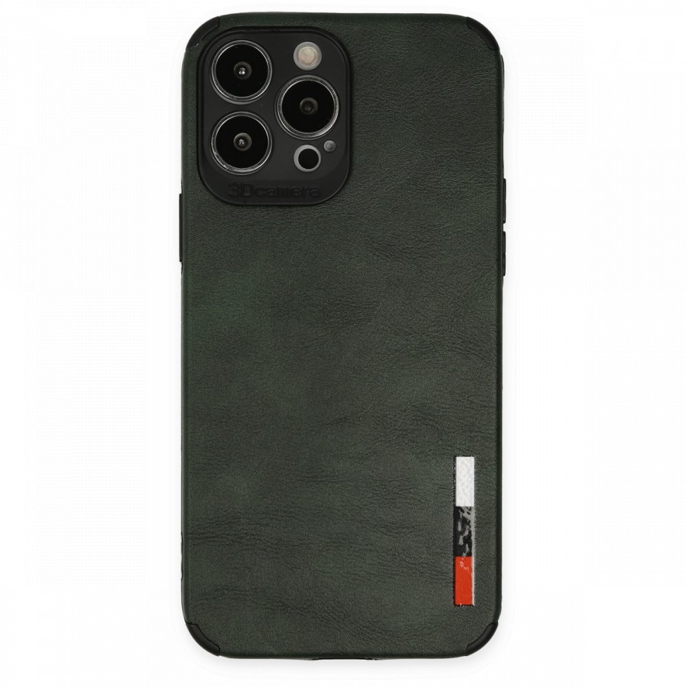 iPhone 13 Pro Max Kılıf Loop Deri Silikon - Yeşil  iPhone 13 Pro Max Kılıf Loop Deri Silikon - Yeşil