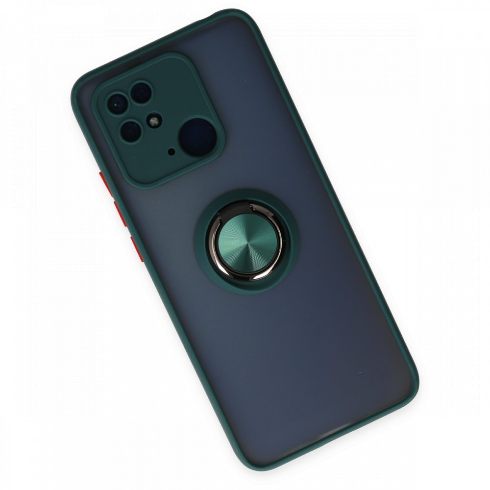 Xiaomi Poco C40 Kılıf Montreal Yüzüklü Silikon Kapak - Yeşil Xiaomi Poco C40 Kılıf Montreal Yüzüklü Silikon Kapak - Yeşil