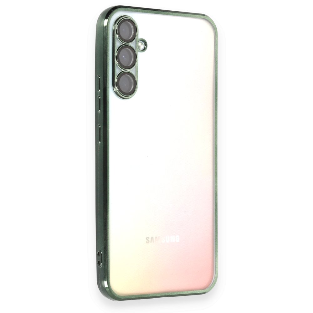  Samsung Galaxy A54 5G Kılıf Razer Lensli Silikon - Yeşil