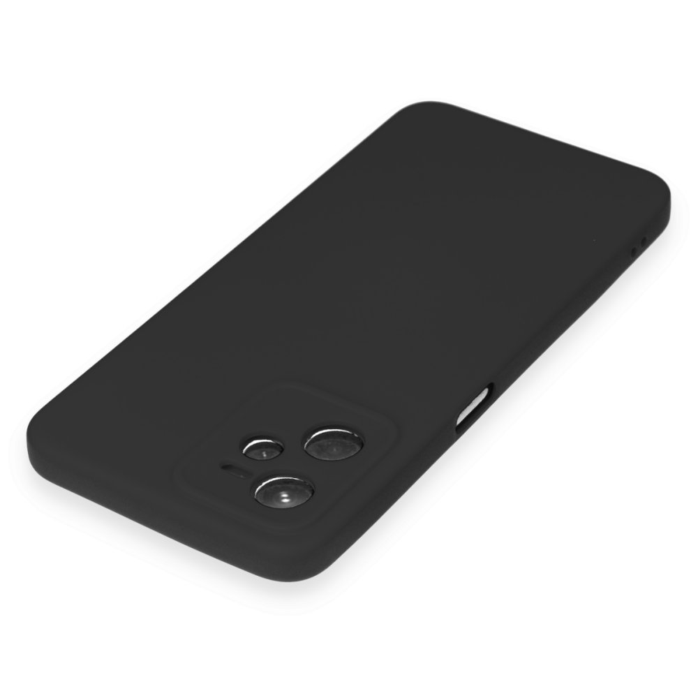 Realme C35 Kılıf Nano içi Kadife Silikon - Siyah  Realme C35 Kılıf Nano içi Kadife Silikon - Siyah