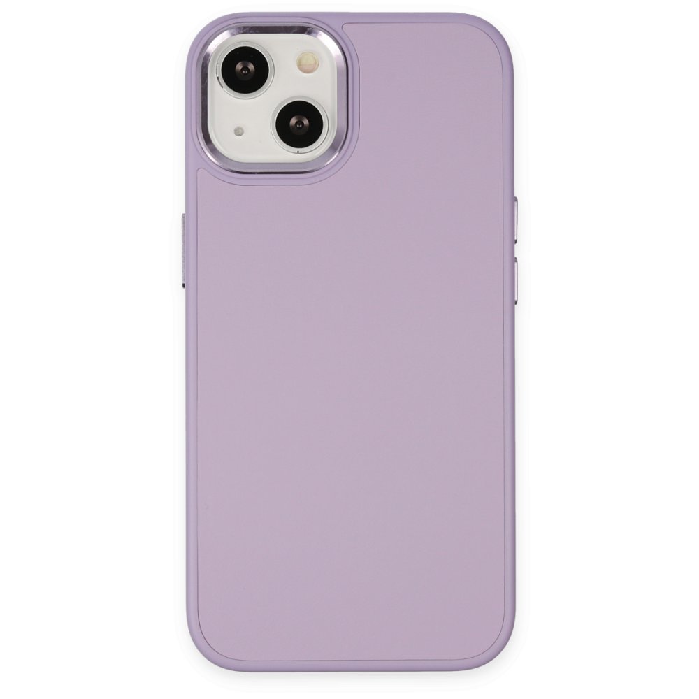  iPhone 14 Plus Kılıf Asya Deri Silikon - Lila