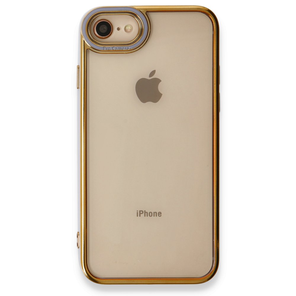  iPhone 8 Kılıf Liva Lens Silikon - Lila