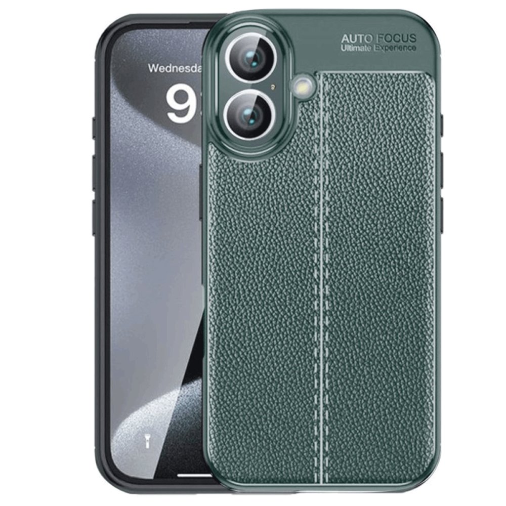 iPhone 16 Plus Kılıf Auto Focus Kapak - Koyu Yeşil  iPhone 16 Plus Kılıf Auto Focus Kapak - Koyu Yeşil