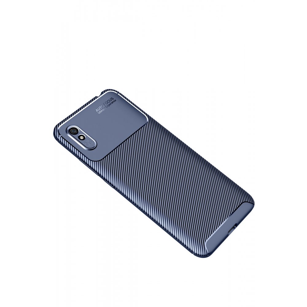Redmi 9A Kılıf Auto Focus Karbon Kapak - Lacivert Redmi 9A Kılıf Auto Focus Karbon Kapak - Lacivert