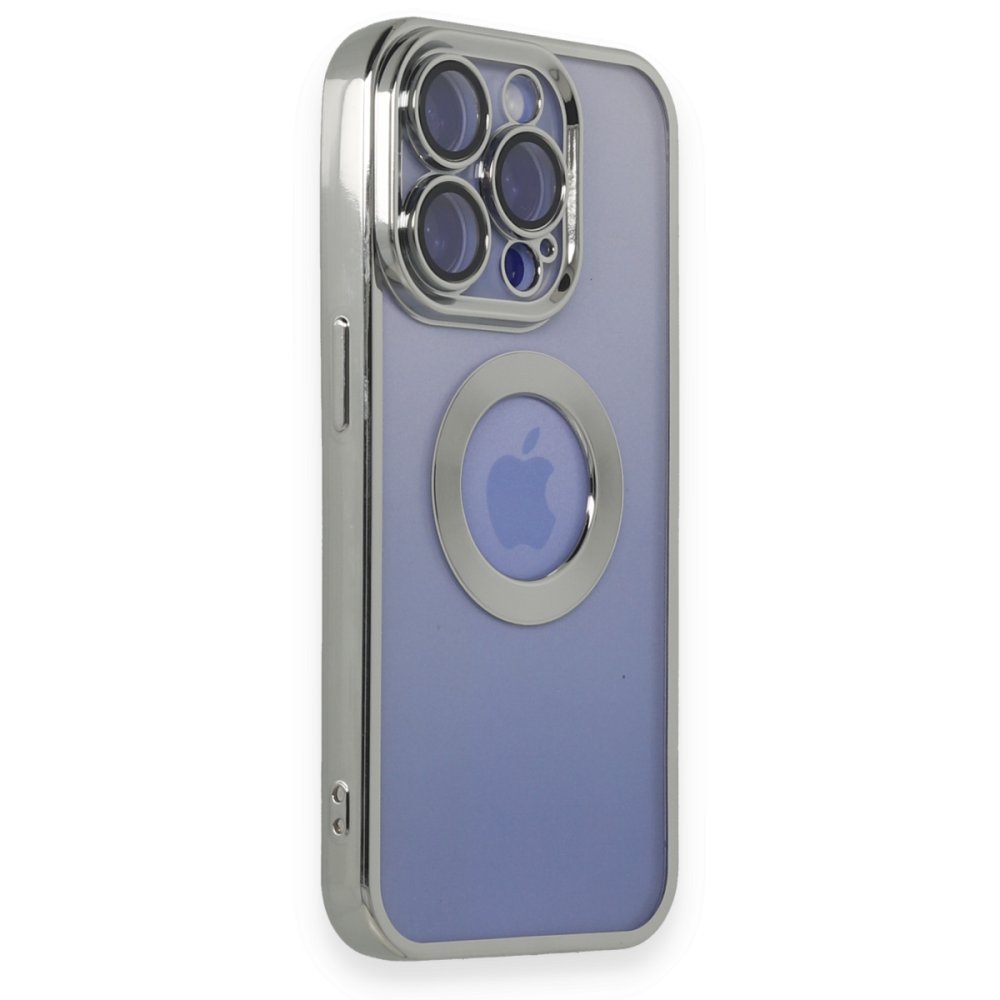  iPhone 15 Pro Max Kılıf Slot Silikon - Gümüş