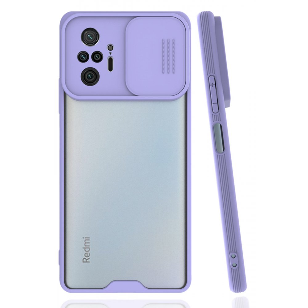 Redmi Note 10 Pro Kılıf Platin Kamera Koruma Silikon - Lila