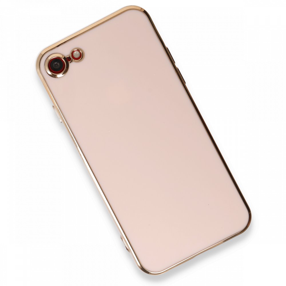  iPhone 8 Kılıf Volet Silikon - Pembe