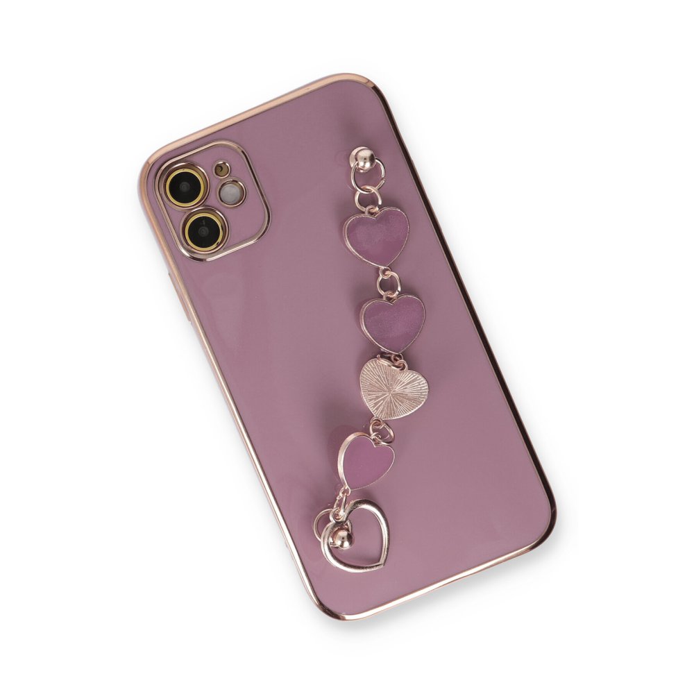  iPhone 12 Kılıf Esila Silikon - Mor