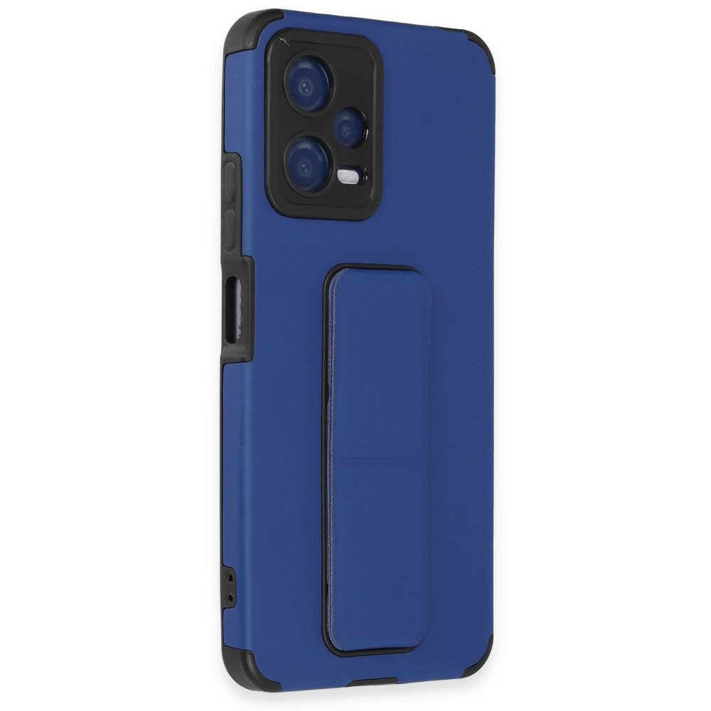  Xiaomi Poco X5 5G Kılıf Mega Standlı Silikon - Mavi
