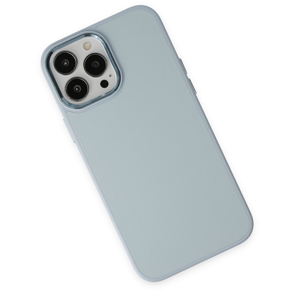 iPhone 13 Pro Kılıf Asya Deri Silikon - Sierra Blue  iPhone 13 Pro Kılıf Asya Deri Silikon - Sierra Blue