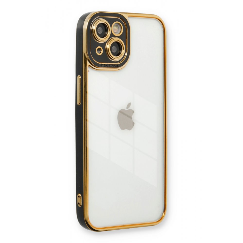  iPhone 13 Kılıf Liva Lens Silikon - Siyah