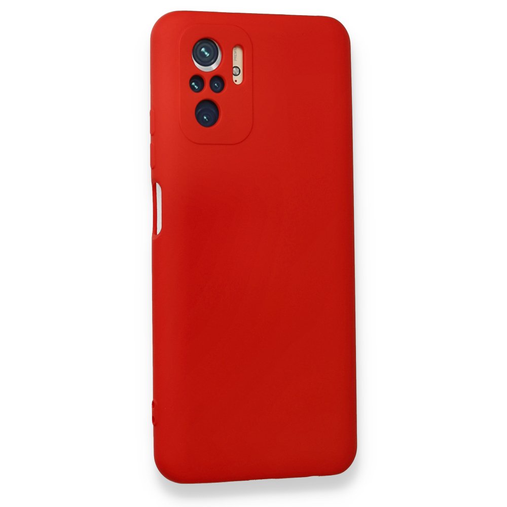 Redmi Note 10S Kılıf Nano içi Kadife Silikon - Kırmızı