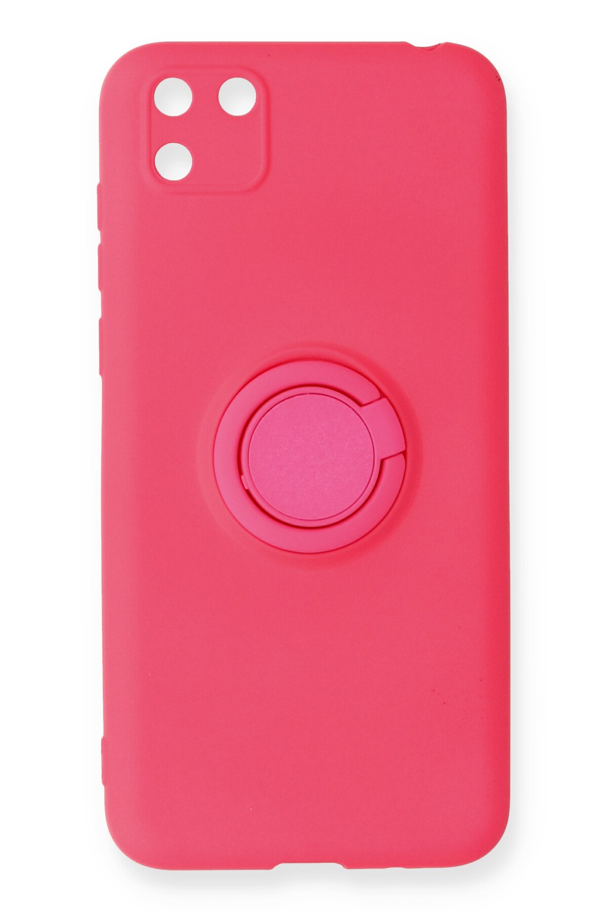 Huawei Y5P Kılıf Viktor Yüzüklü Silikon - Pembe Huawei Y5P Kılıf Viktor Yüzüklü Silikon - Pembe