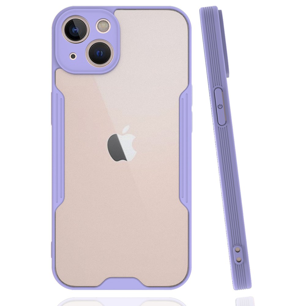  iPhone 14 Kılıf Platin Silikon - Lila