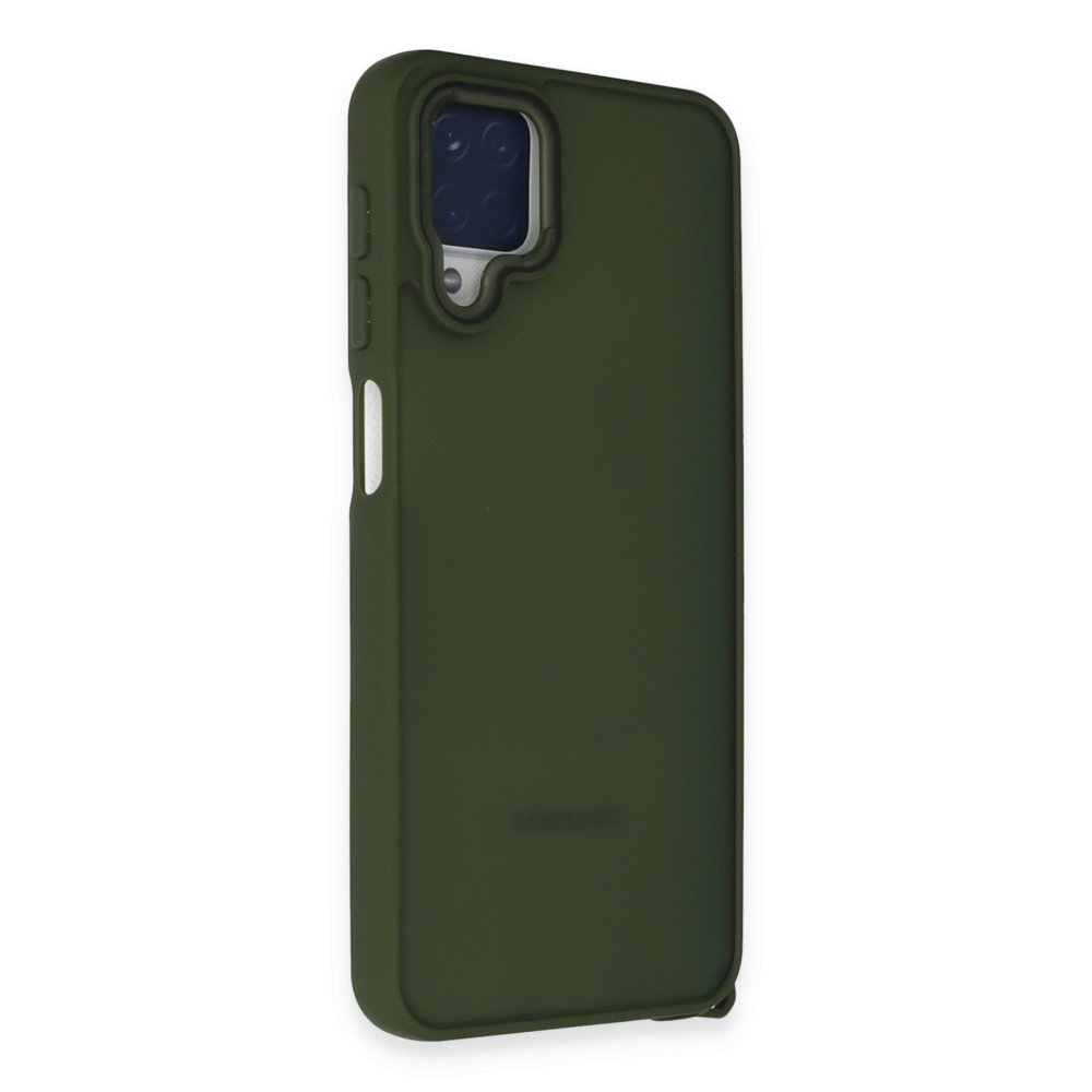  Samsung Galaxy A12 Kılıf Elegant Kapak - Yeşil