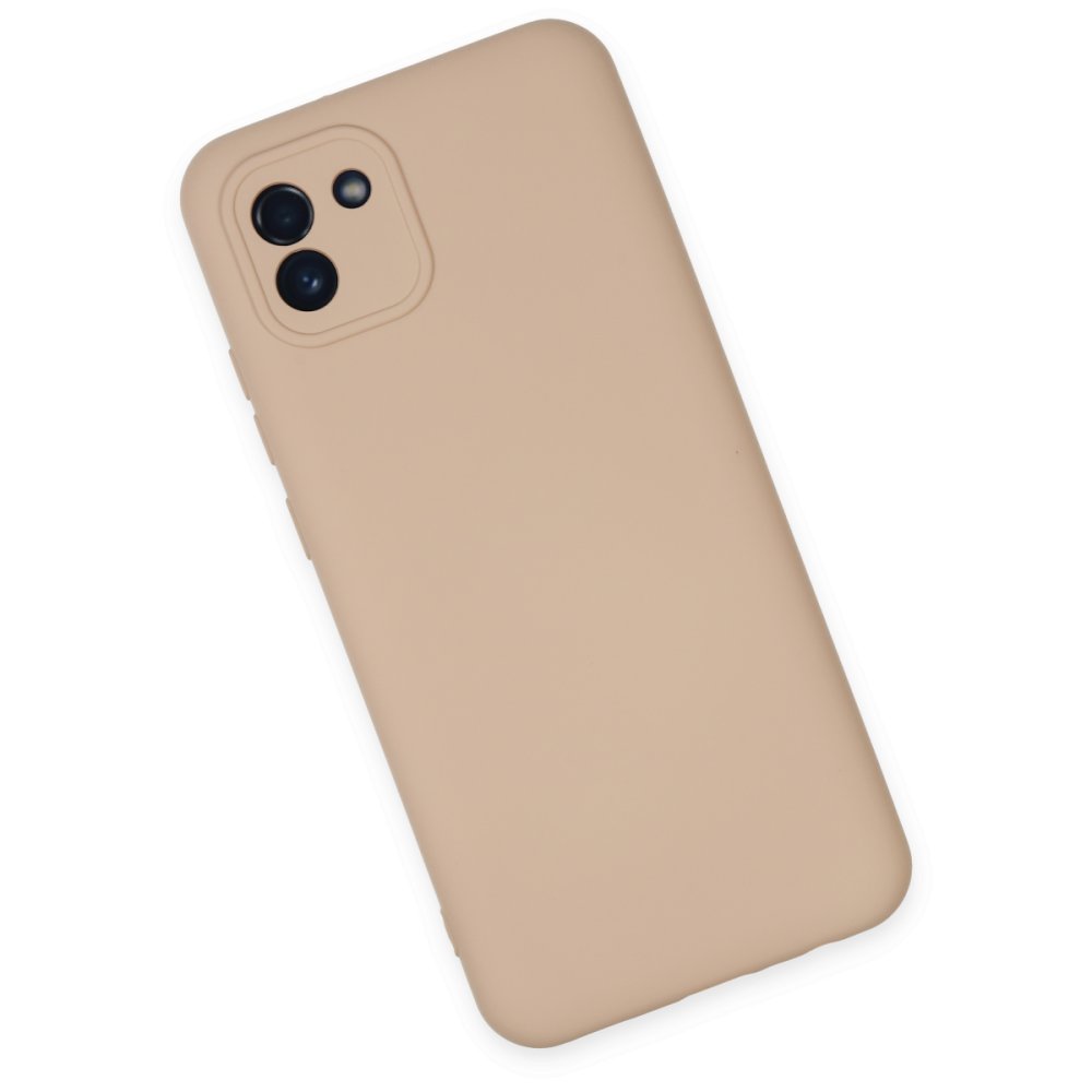  Samsung Galaxy A03 Kılıf Nano içi Kadife Silikon - Pudra
