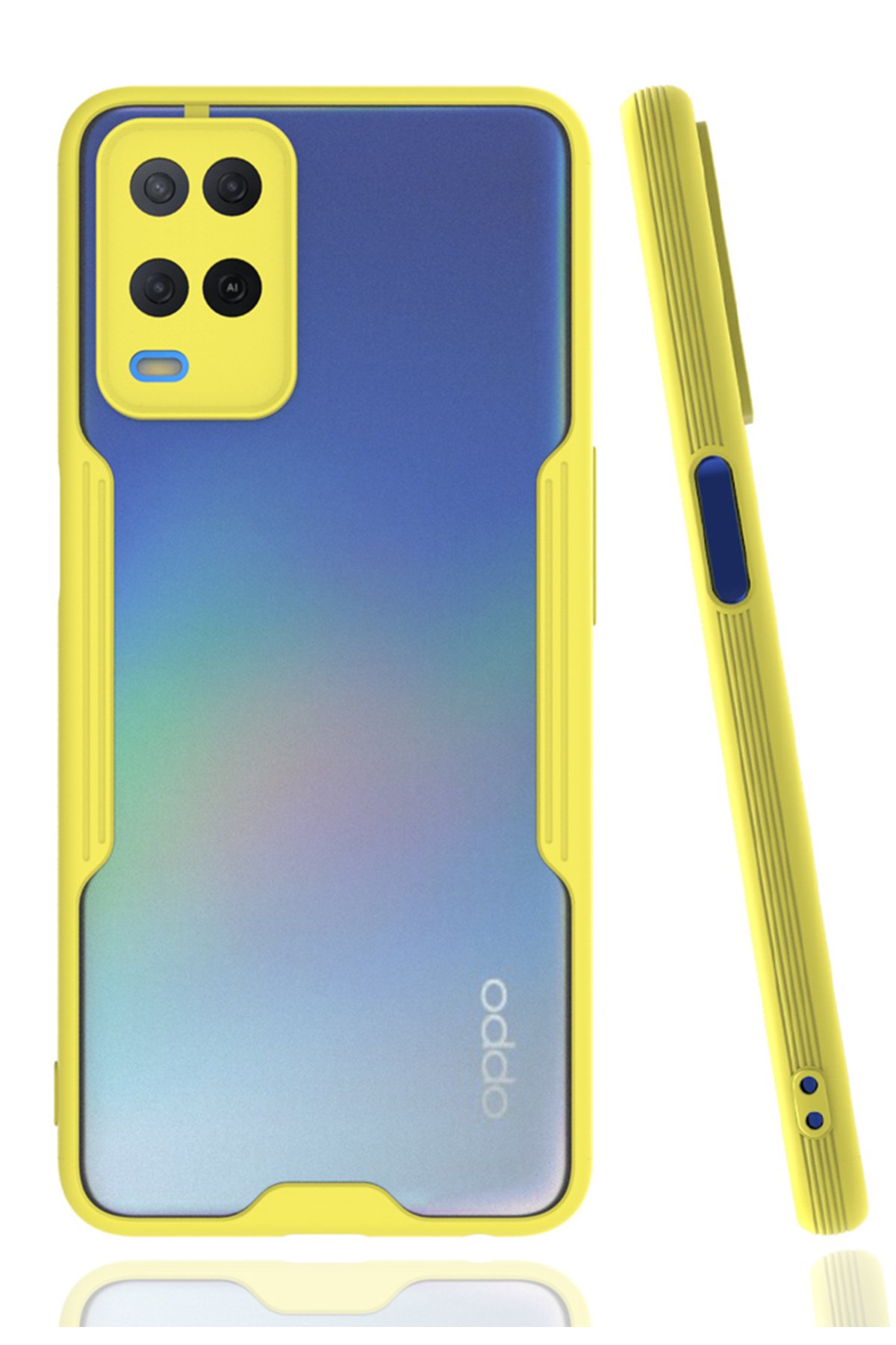 Oppo A54 4G Kılıf Platin Silikon - Sarı Oppo A54 4G Kılıf Platin Silikon - Sarı