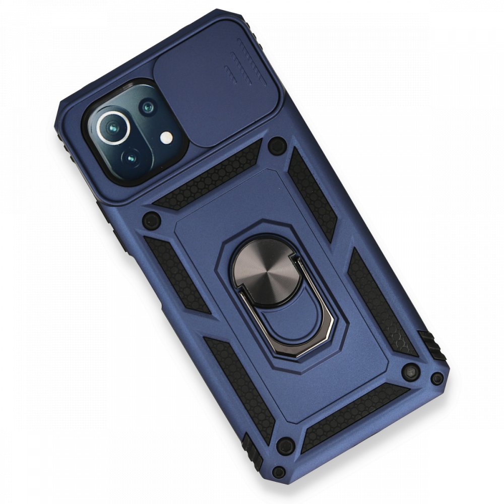 Xiaomi Mİ 11 Lite Kılıf Pars Lens Yüzüklü Silikon - Lacivert  Xiaomi Mİ 11 Lite Kılıf Pars Lens Yüzüklü Silikon - Lacivert