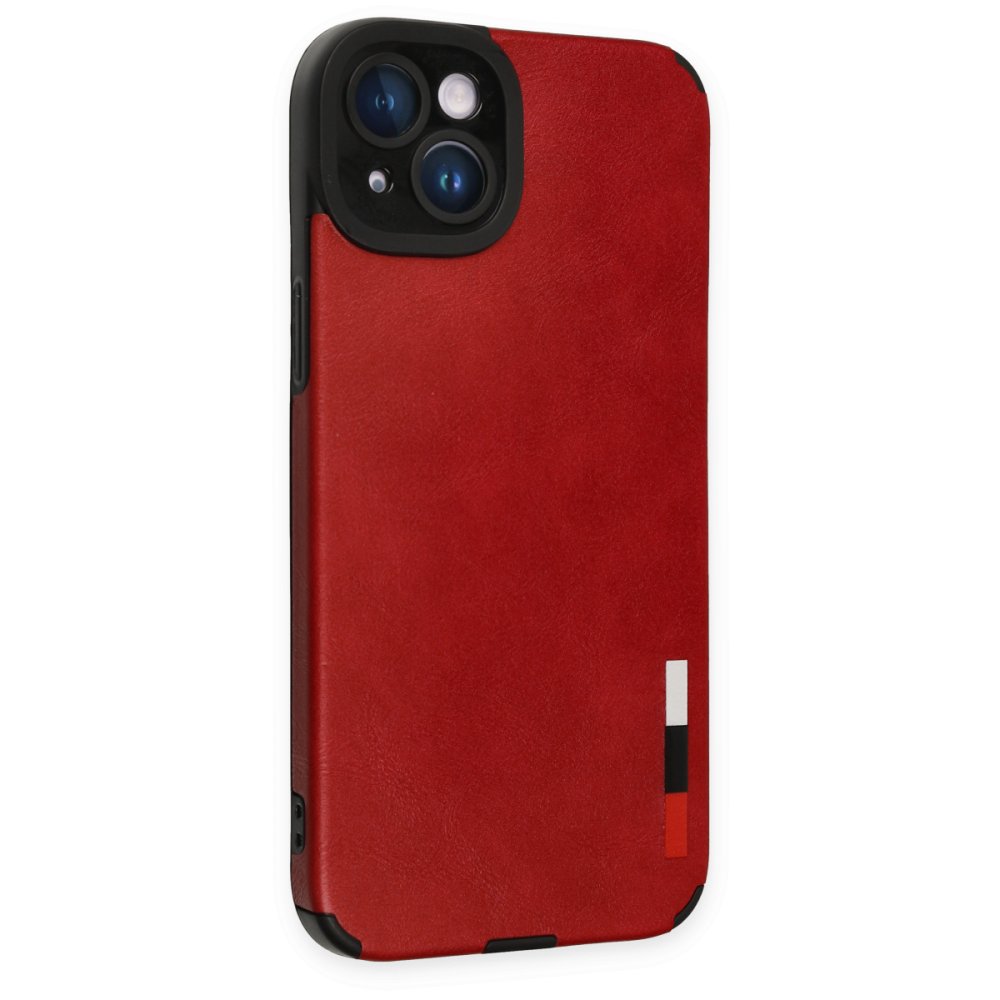 iPhone 14 Plus Kılıf Loop Deri Silikon - Kırmızı  iPhone 14 Plus Kılıf Loop Deri Silikon - Kırmızı