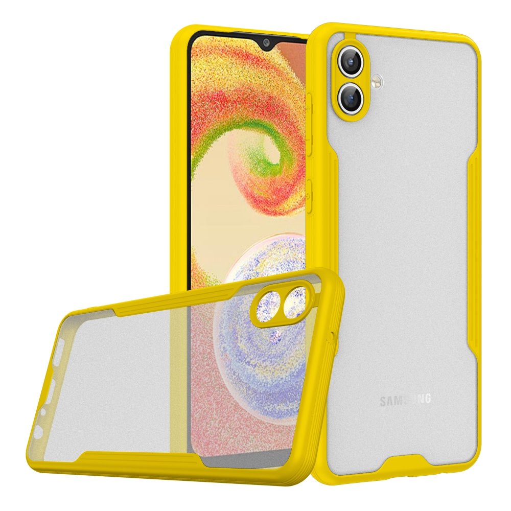  Samsung Galaxy A04 Kılıf Platin Silikon - Sarı