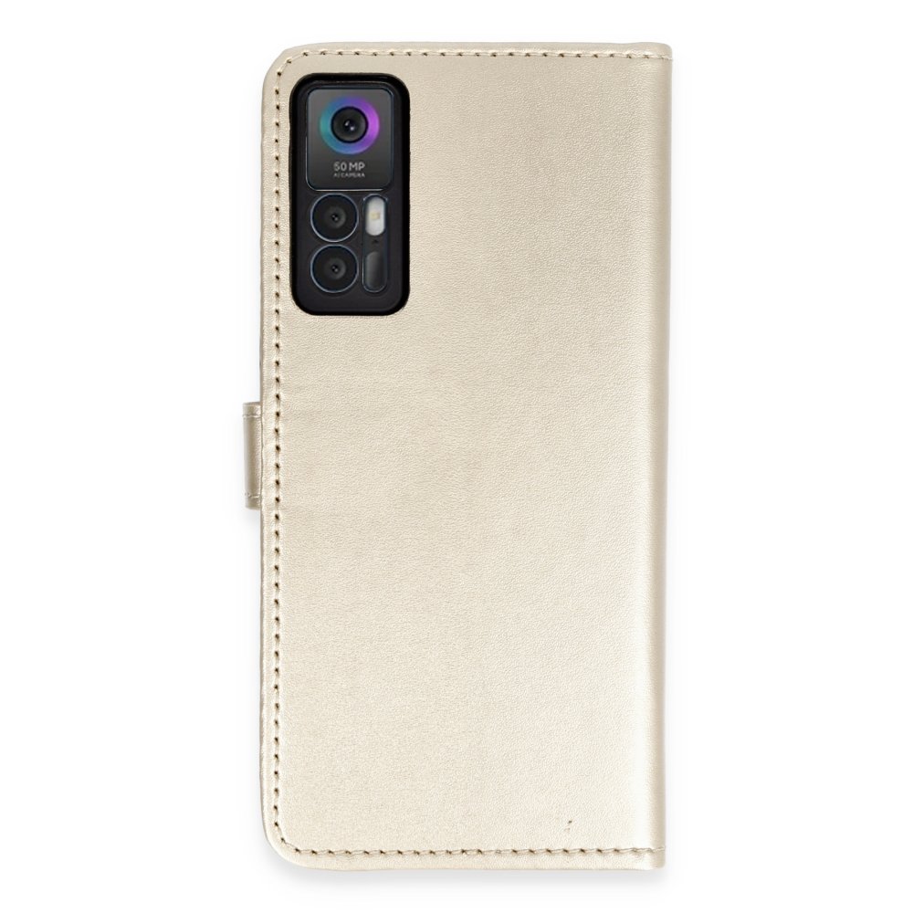 TCL 30 Plus Kılıf Trend S Plus Kapaklı Kılıf - Gold TCL 30 Plus Kılıf Trend S Plus Kapaklı Kılıf - Gold