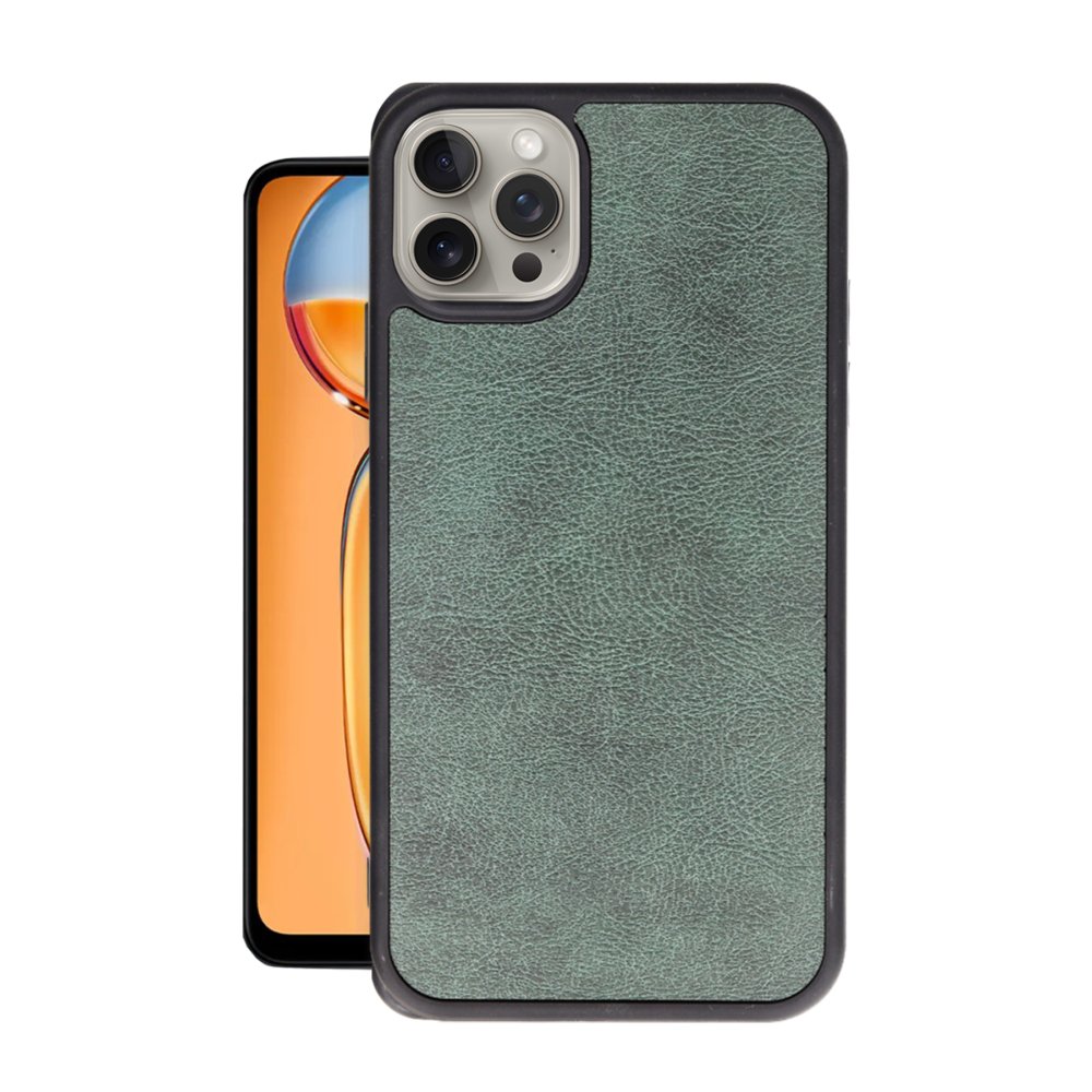 iPhone 14 Pro Kılıf Aras Deri Kapak - Koyu Yeşil  iPhone 14 Pro Kılıf Aras Deri Kapak - Koyu Yeşil