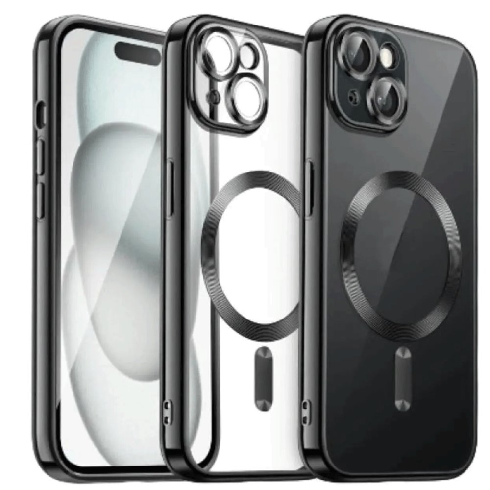 iPhone 15 Kılıf Kross Magneticsafe Kapak - Siyah