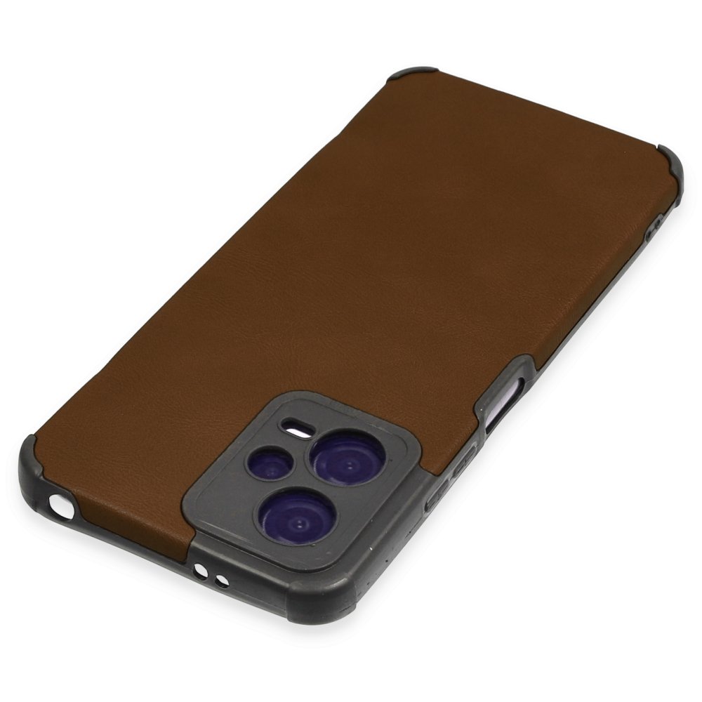 Redmi Note 12 5G Kılıf Loop Deri Silikon - Kahverengi Redmi Note 12 5G Kılıf Loop Deri Silikon - Kahverengi