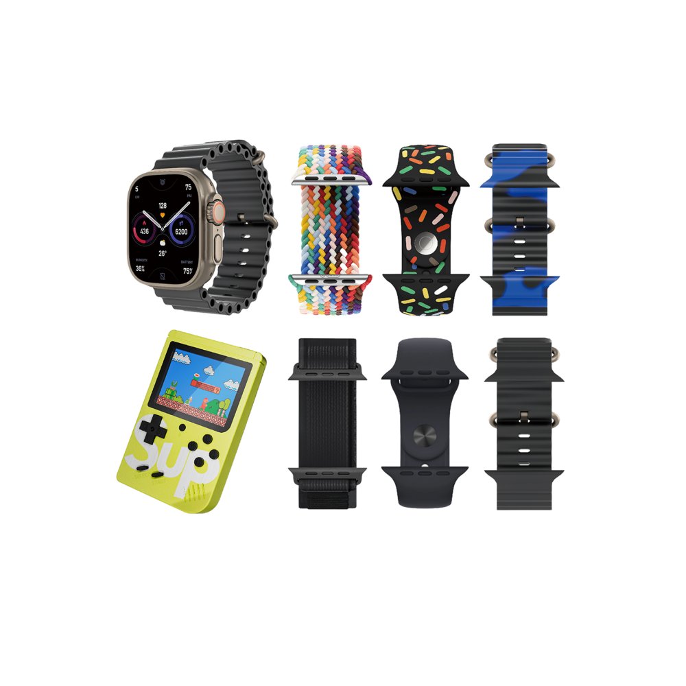 Karler Bass K3 Kombo 7 Adet Kordon ve Ekstra Atari Hediyeli Konuşma Özellikli Akıllı Saat - Sarı