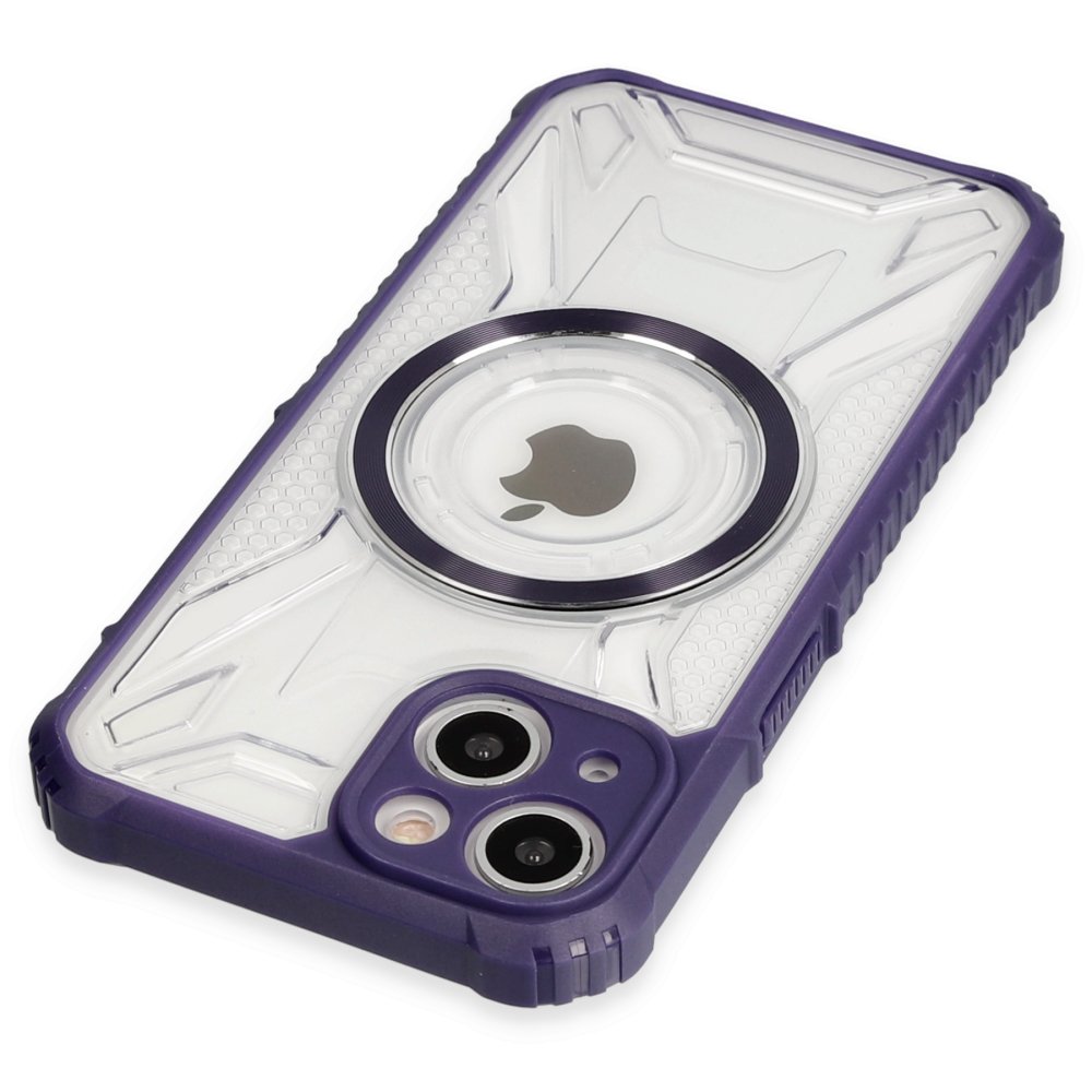  iPhone 14 Kılıf Prag Magneticsafe Kapak - Derin Mor