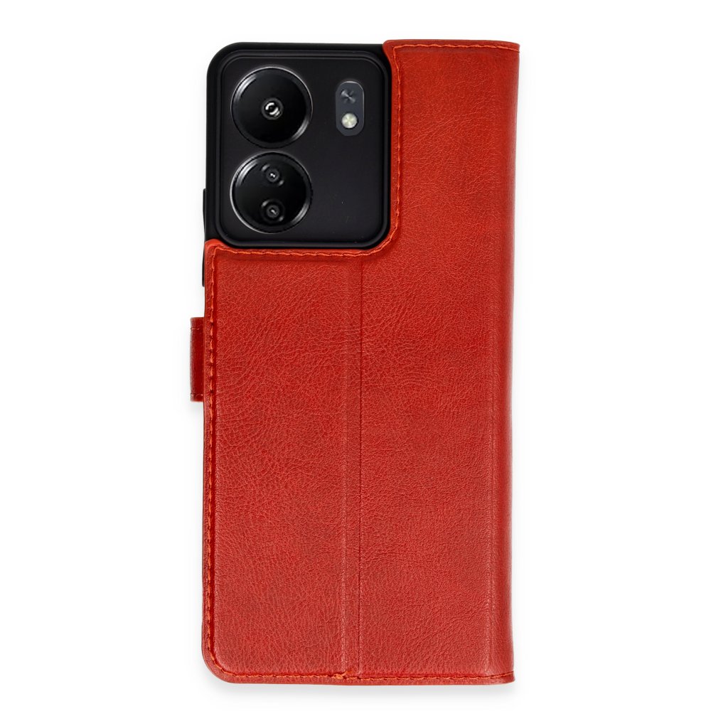  Xiaomi Poco C65 Kılıf Trend S Plus Kapaklı Kılıf - Kırmızı