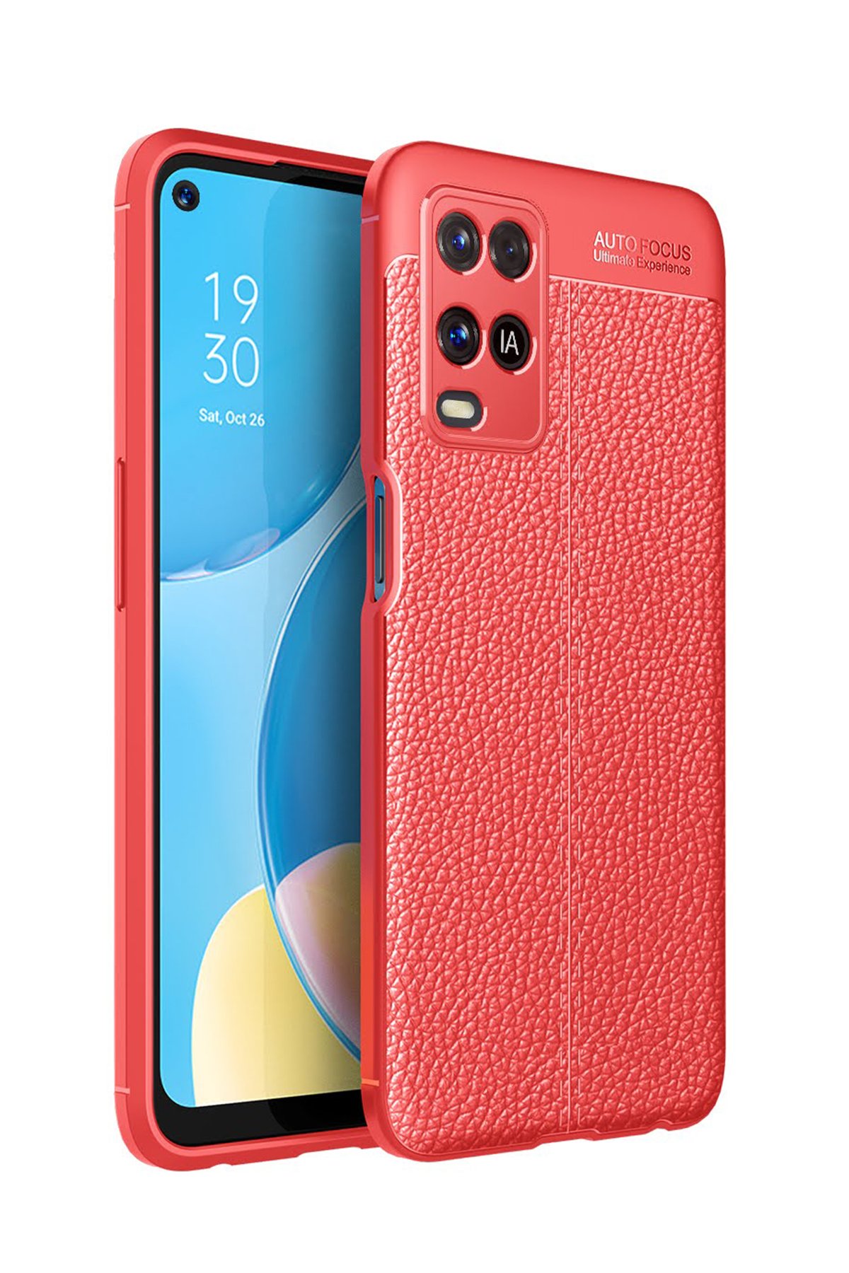 Oppo A54 4G Kılıf Auto Focus Kapak - Kırmızı Oppo A54 4G Kılıf Auto Focus Kapak - Kırmızı